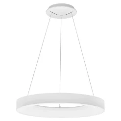 Lampadari Moderni-Selezionato da Mazzolaluce Lampadario anello bianco 60cm led 50w 4000k dimmerabile per soggiorno