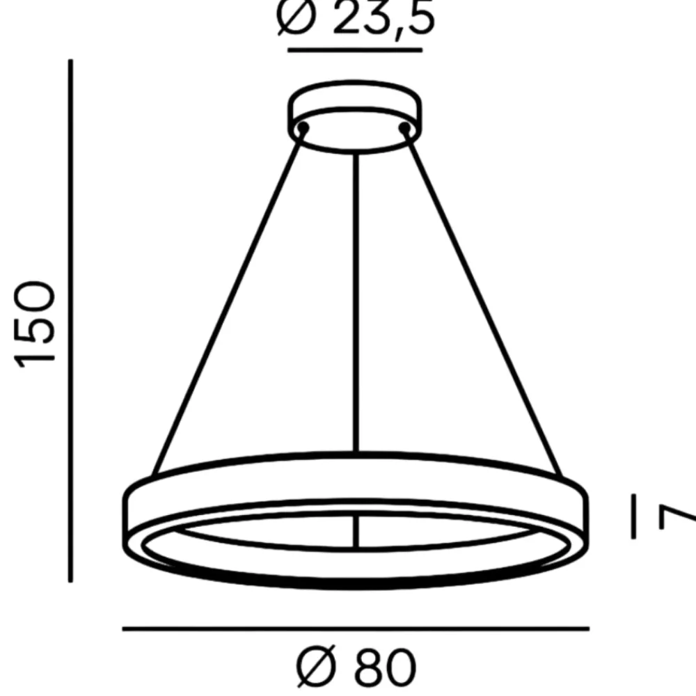 Lampadari Moderni-Perenz Illuminazione Lampadario anello bianco 80cm led cct 3000k 4000k 6000k perenz kirko
