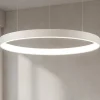 Lampadari Moderni-Selezionato da Mazzolaluce Lampadario anello bianco 100cm led 60w 2700k a 6000k dimmerabile