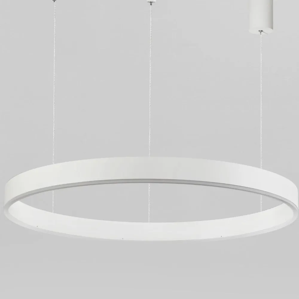Lampadari Moderni-Selezionato da Mazzolaluce Lampadario anello bianco 100cm led 60w 2700k a 6000k dimmerabile