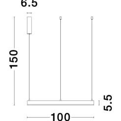 Lampadari Moderni-Selezionato da Mazzolaluce Lampadario anello bianco 100cm led 60w 2700k a 6000k dimmerabile