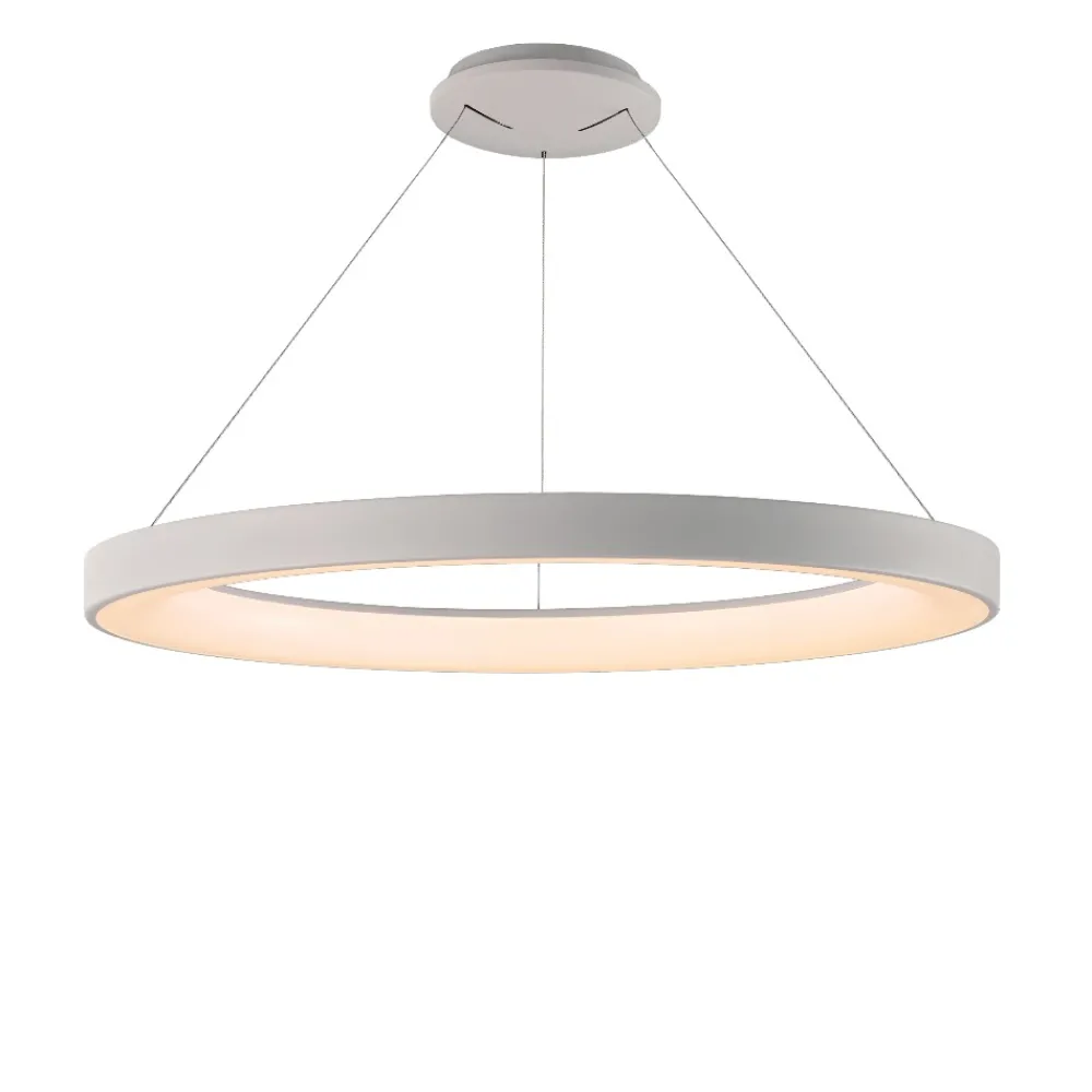 Lampadari Moderni-Selezionato da Mazzolaluce Lampadario anello bianco 65cm led 60w 2700k-5000k con telecomando app