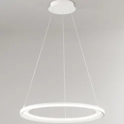 Lampadari Moderni-Perenz Illuminazione Lampadario anello bianco led 98w 3000k edge perenz design moderno