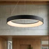 Lampadari Moderni-Selezionato da Mazzolaluce Lampadario anello 50cm nero led 45w 2700k-5000k con telecomando app