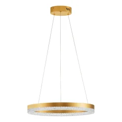 Lampadari Moderni-Selezionato da Mazzolaluce Lampadario anello elegante cristalli led 3000k dimmerabile oro 40cm