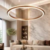 Lampadari Moderni-Selezionato da Mazzolaluce Lampadario anello led caffe dimmerabile per soggiorno moderno