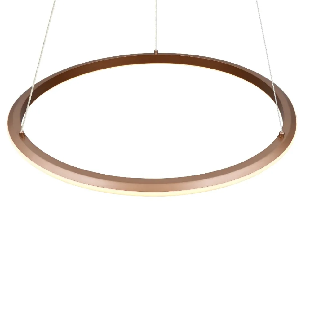Lampadari Moderni-Selezionato da Mazzolaluce Lampadario anello led caffe dimmerabile per soggiorno moderno