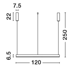 Lampadari Moderni-Selezionato da Mazzolaluce Lampadario anello led 120cm nero 72w 3000k dimmerabile