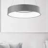 Lampadari Moderni-Selezionato da Mazzolaluce Lampadario anello led 4000k grigio per soggiorno