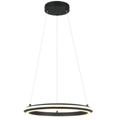 Lampadari Moderni-Selezionato da Mazzolaluce Lampadario anello nero 45cm design moderno led dimmerabile 2300k-4000k