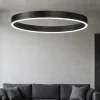 Lampadari Moderni-Selezionato da Mazzolaluce Lampadario anello nero 60cm led 40w 2700k a 6000k dimmerabile