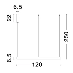 Lampadari Moderni-Selezionato da Mazzolaluce Lampadario anello nero 120cm led 72w 2700k a 6000k dimmerabile