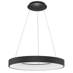 Lampadari Moderni-Selezionato da Mazzolaluce Lampadario anello nero moderno led 4000k