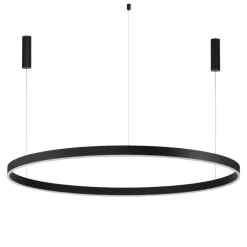 Lampadari Moderni-Selezionato da Mazzolaluce Lampadario anello xxl 150cm nero led 80w dimmerabile 3000k
