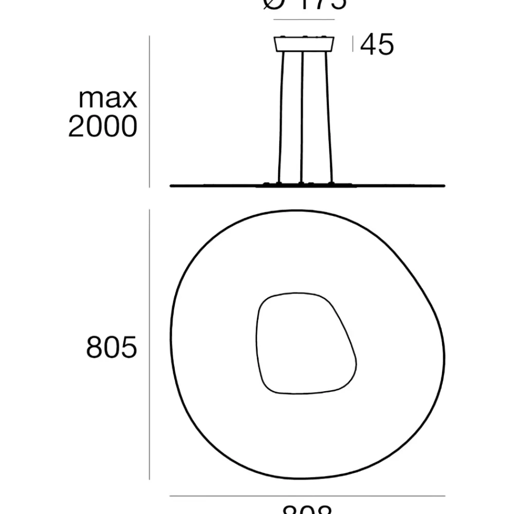 Lampadari Moderni-Linea Light Lampadario antigua 80cm led 43w 3000k design moderno