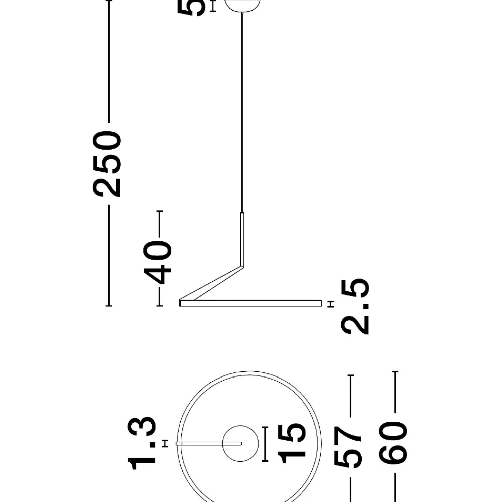 Lampadari Moderni-Selezionato da Mazzolaluce Lampadario a sospensione anello nickel led 2700k-3000k-4000k biemissione