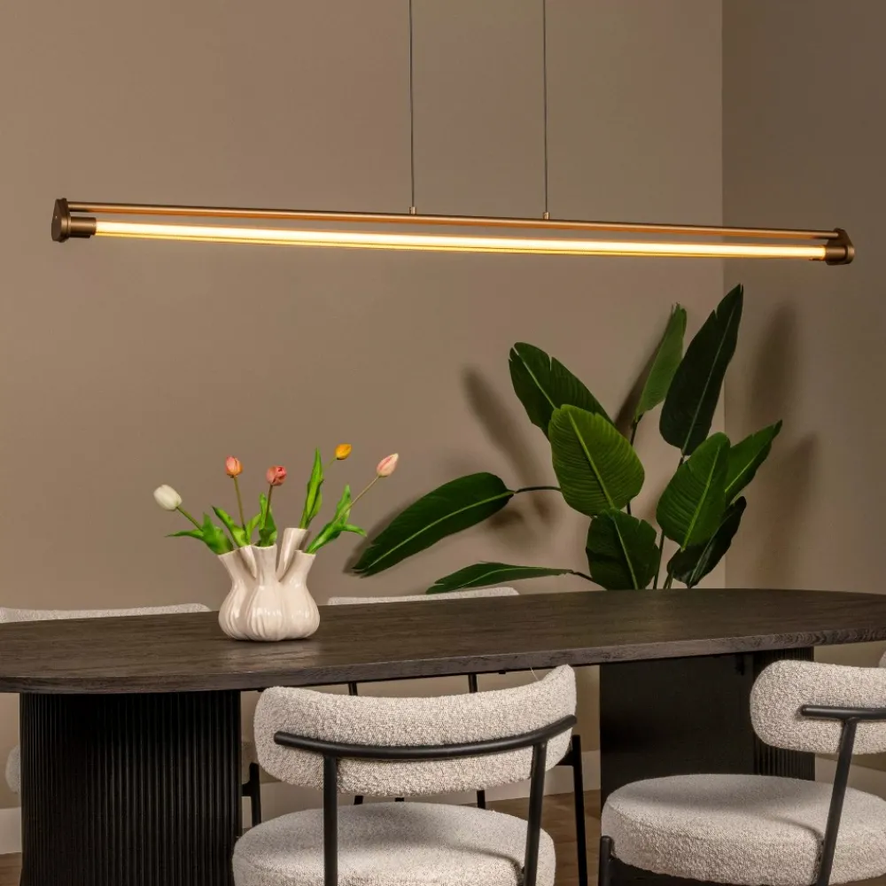 Lampadari Moderni-Selezionato da Mazzolaluce Lampadario a sospensione barra orizzontale led 2200k-3300k per tavolo sala da pranzo
