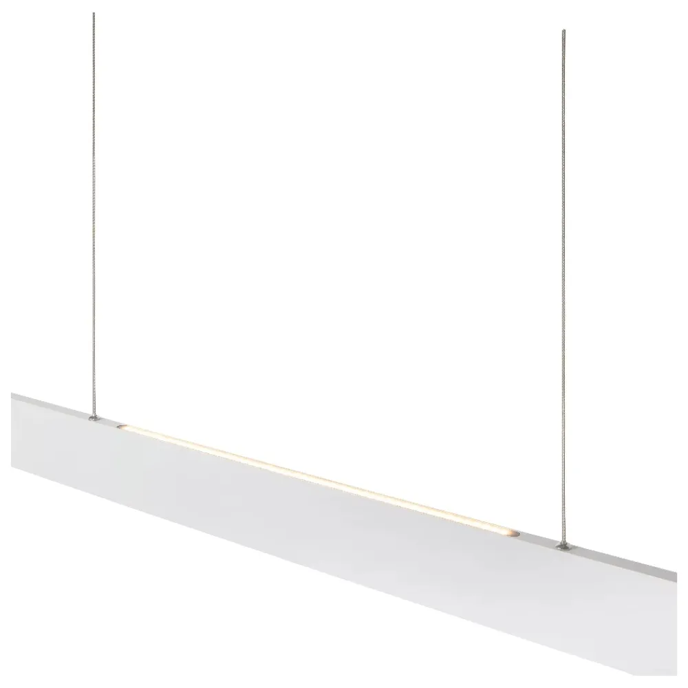 Lampadari Moderni-Selezionato da Mazzolaluce Lampadarioa sospensione bianco sottile per tavolo ufficio led 2700k dimmerabile