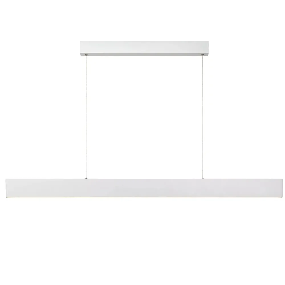 Lampadari Moderni-Selezionato da Mazzolaluce Lampadarioa sospensione bianco sottile per tavolo ufficio led 2700k dimmerabile