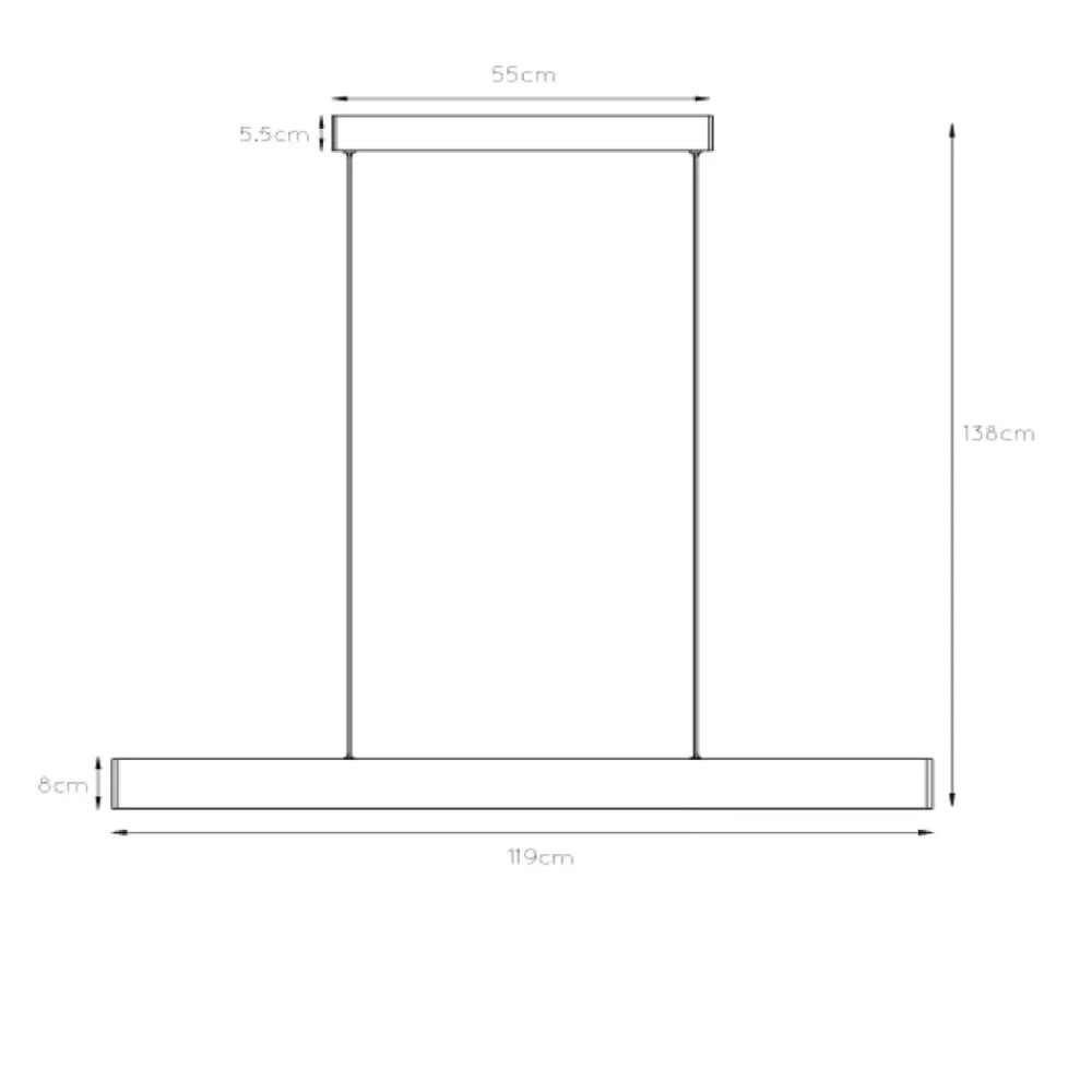 Lampadari Moderni-Selezionato da Mazzolaluce Lampadarioa sospensione bianco sottile per tavolo ufficio led 2700k dimmerabile