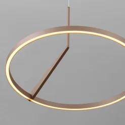 Lampadari Moderni-Selezionato da Mazzolaluce Lampadario a sospensione champagne led 2700k-3000k-4000k biemissione