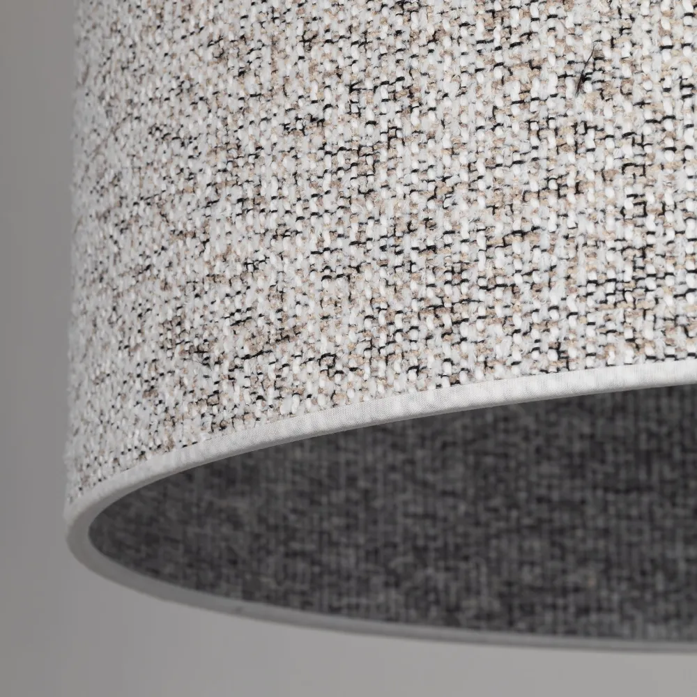 Lampadari Moderni-Selezionato da Mazzolaluce Lampadario a sospensione cilindro di tessuto bianco nero