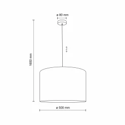 Lampadari Moderni-Selezionato da Mazzolaluce Lampadario a sospensione cilindro di tessuto bianco nero