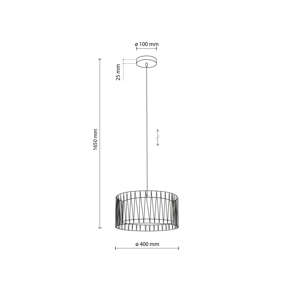 Lampadario Camera Da Letto-Selezionato da Mazzolaluce Lampadario a sospensione cilindro tessuto sabbia 40 cm per camera da letto