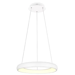 Lampadari Moderni-Selezionato da Mazzolaluce Lampadario a sospensione 60cm anello bianco led 38w 2300k 3000k 4000k