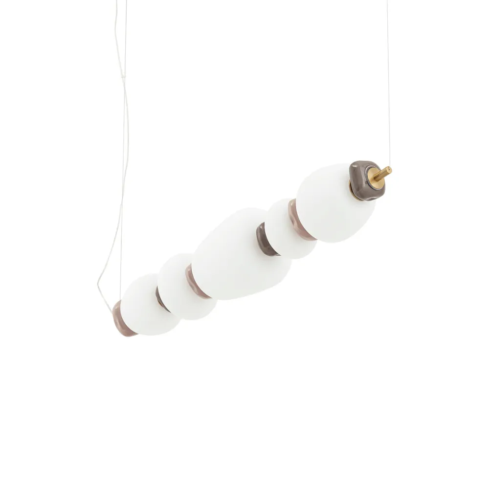 Lampadari Moderni-Selezionato da Mazzolaluce Lampadario a sospensione 96cm vetro ceramica design per sala da pranzo