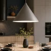 Lampade A Sospensione-Selezionato da Mazzolaluce Lampadario a sospensione cono 33 cm metallo marrone per cucina