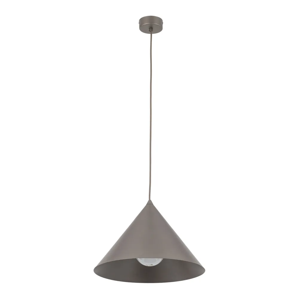 Lampade A Sospensione-Selezionato da Mazzolaluce Lampadario a sospensione cono 33 cm metallo marrone per cucina