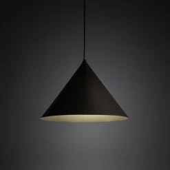 Lampade A Sospensione-Selezionato da Mazzolaluce Lampadario a sospensione cono 33 cm metallo marrone per cucina