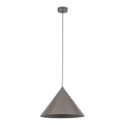 Lampade A Sospensione-Selezionato da Mazzolaluce Lampadario a sospensione cono 33 cm metallo marrone per cucina