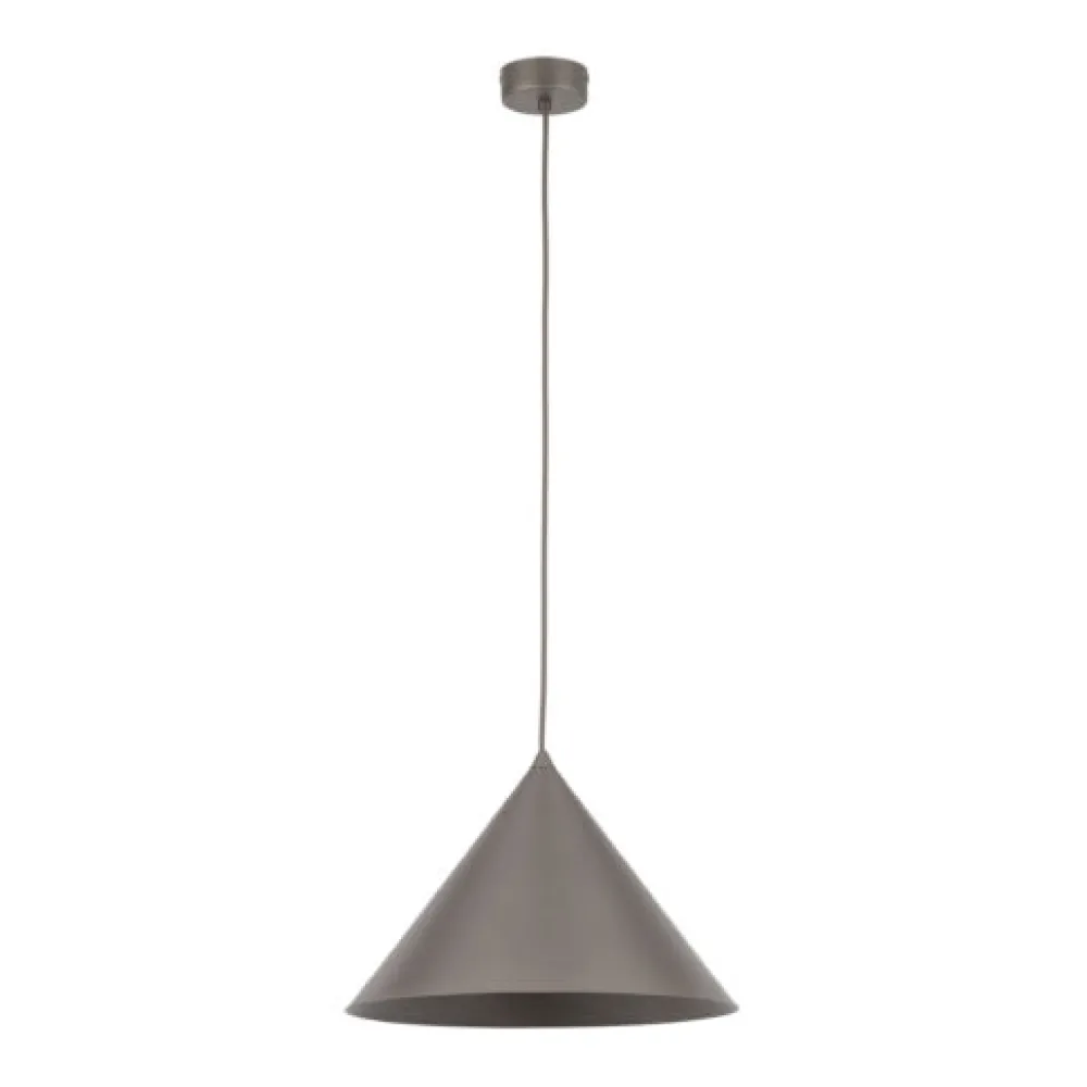 Lampade A Sospensione-Selezionato da Mazzolaluce Lampadario a sospensione cono 33 cm metallo marrone per cucina