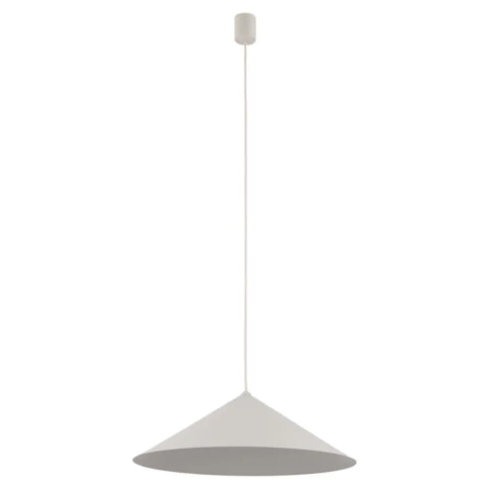 Lampadari Cucina-Selezionato da Mazzolaluce Lampadario a sospensione cono di metallo champagne 50 cm per tavolo cucina