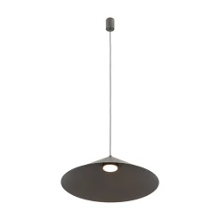 Lampadari Cucina-Selezionato da Mazzolaluce Lampadario a sospensione cono 50 cm di metallo marrone per cucina moderna