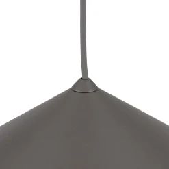 Lampadari Cucina-Selezionato da Mazzolaluce Lampadario a sospensione cono 50 cm di metallo marrone per cucina moderna