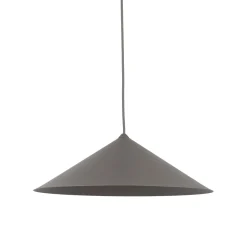 Lampadari Cucina-Selezionato da Mazzolaluce Lampadario a sospensione cono di metallo marrone 40 cm per tavolo cucina