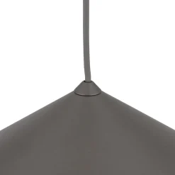 Lampadari Cucina-Selezionato da Mazzolaluce Lampadario a sospensione cono di metallo marrone 40 cm per tavolo cucina