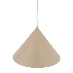 Lampadari Cucina-Selezionato da Mazzolaluce Lampadario a sospensione cono 33 cm di metallo sabbia per cucina moderna