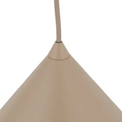 Lampadari Cucina-Selezionato da Mazzolaluce Lampadario a sospensione cono 33 cm di metallo sabbia per cucina moderna