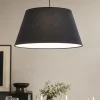Lampadari Moderni-Selezionato da Mazzolaluce Lampadario a sospensione cono in tessuto nero