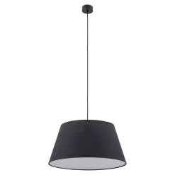 Lampadari Moderni-Selezionato da Mazzolaluce Lampadario a sospensione cono in tessuto nero