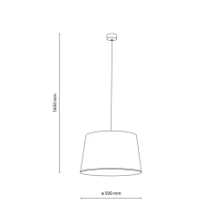 Lampadari Moderni-Selezionato da Mazzolaluce Lampadario a sospensione cono in tessuto nero