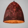 Lampadari Moderni-Selezionato da Mazzolaluce Lampadario a sospensione cupola 50cm rossa carta seta di gelso per tavolo soggiorno