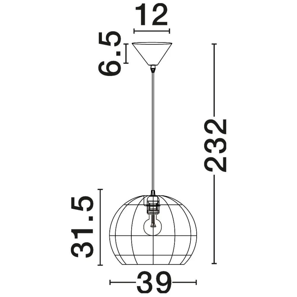 Lampadari Moderni-Selezionato da Mazzolaluce Lampadario a sospensione cupola di rattan naturale 39 cm per sala da pranzo
