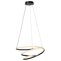 Lampadari Moderni-Selezionato da Mazzolaluce Lampadario a sospensione design moderno circolare nero per soggiorno
