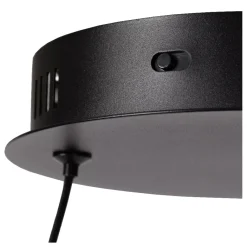 Lampadari Moderni-Selezionato da Mazzolaluce Lampadario a sospensione design moderno circolare nero per soggiorno