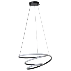 Lampadari Moderni-Selezionato da Mazzolaluce Lampadario a sospensione design moderno circolare nero per soggiorno